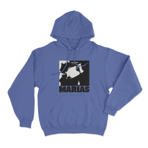 Maria Tear Drop Unisex Hoodie Blue