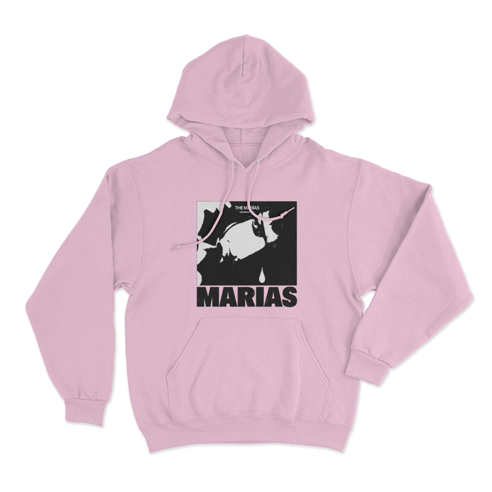 María Tear Drop Unisex Hoodie Pink Maria Tear Drop Unisex Hoodie Pink