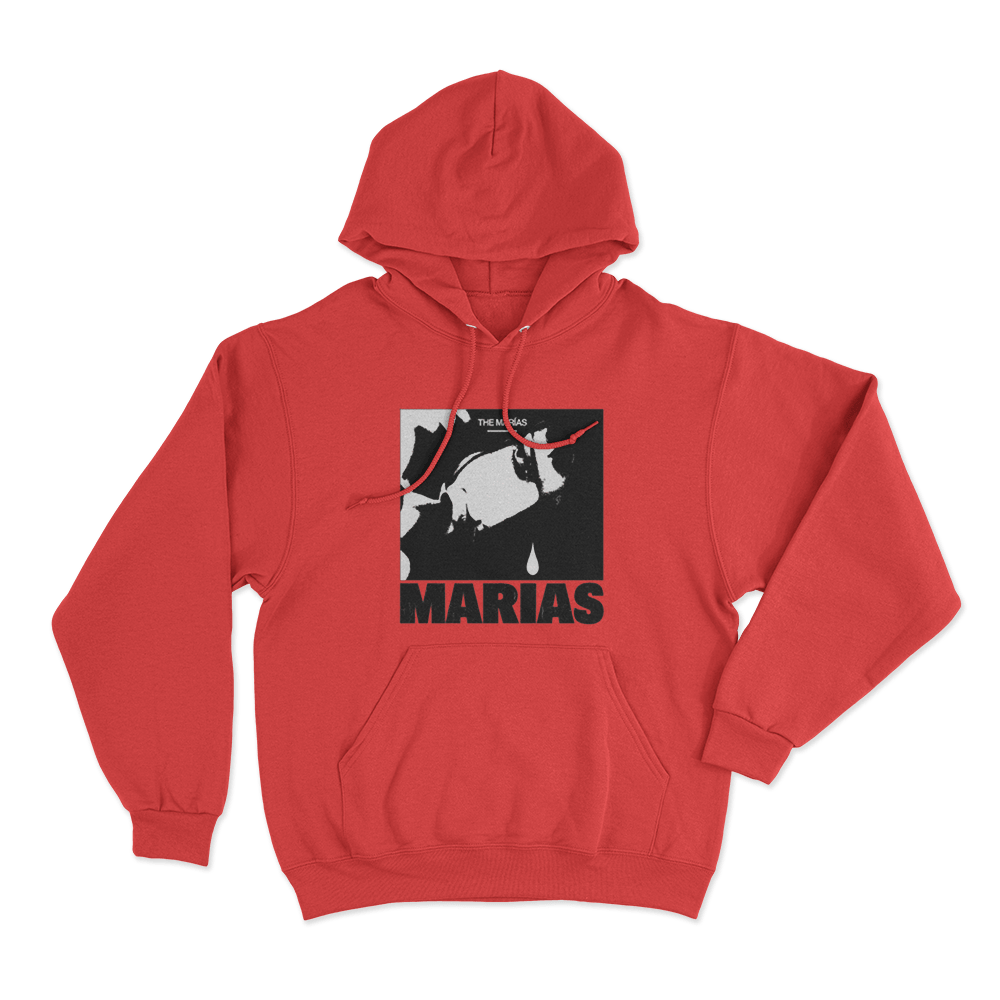 María Tear Drop Unisex Hoodie Red Maria Tear Drop Unisex Hoodie Red