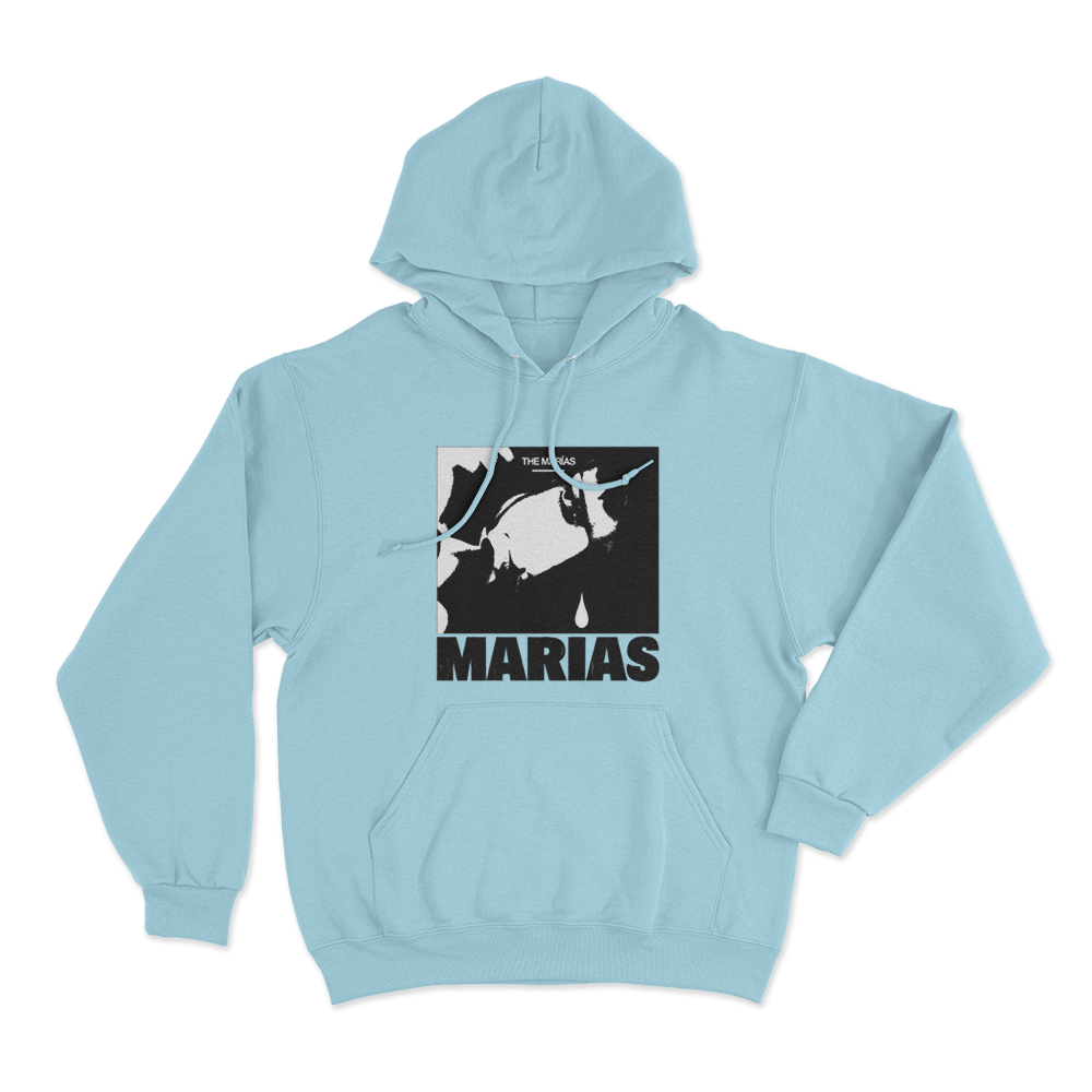 María Tear Drop Unisex Hoodie Sky Blue Maria Tear Drop Unisex Hoodie Sky Blue
