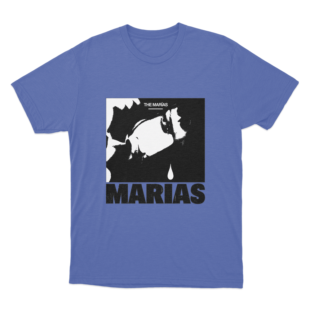 María Tear Drop Unisex T Shirt Blue Maria Tear Drop Unisex T Shirt Blue