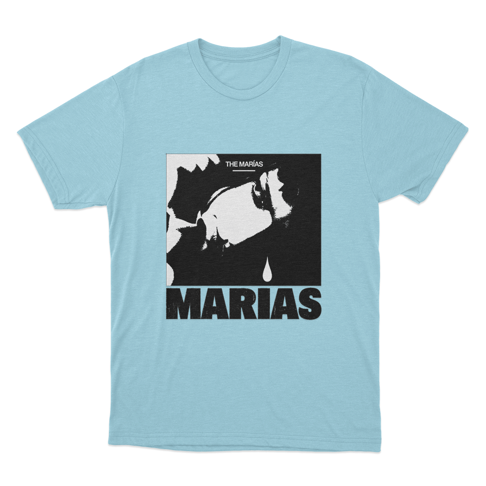 María Tear Drop Unisex T Shirt Sky Blue Maria Tear Drop Unisex T Shirt Sky Blue