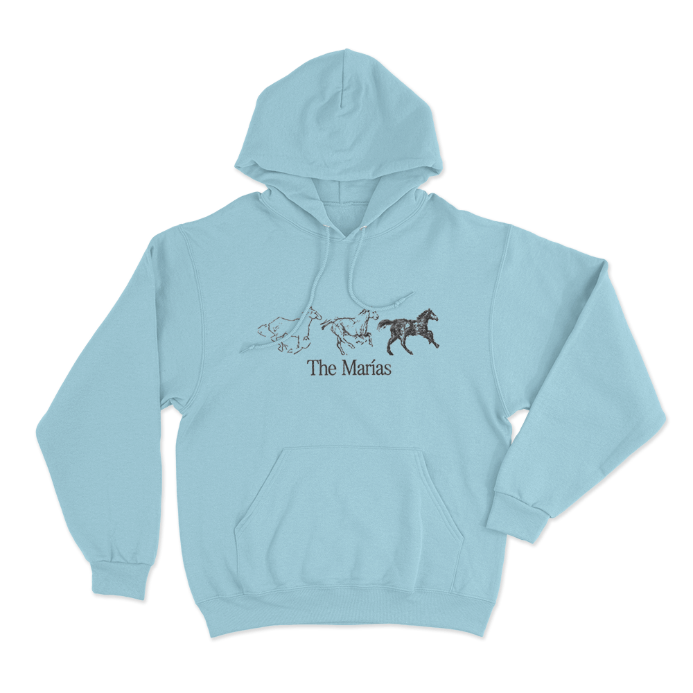 The Marias Horse Unisex Hoodie Sky Blue The Marias Horse Unisex Hoodie Sky Blue