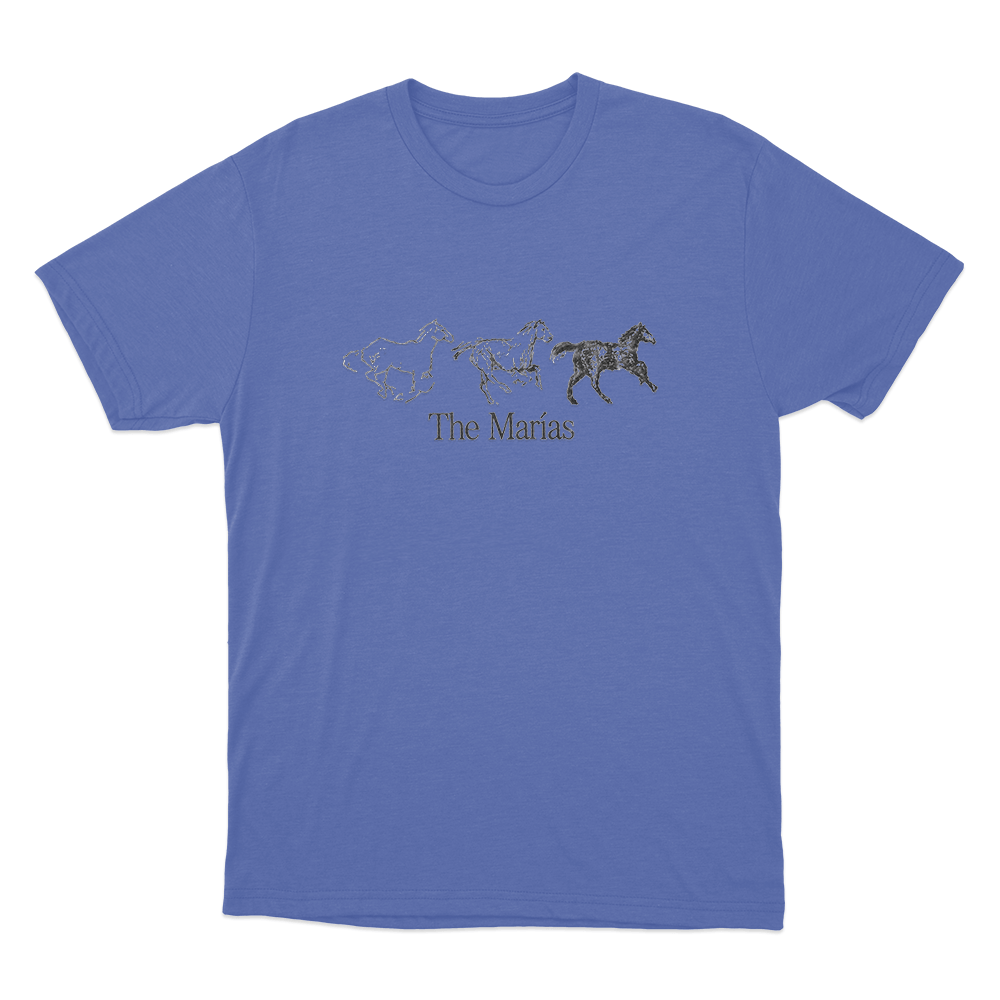 The Marias Horse Unisex T Shirt Blue The Marias Horse Unisex T Shirt Blue
