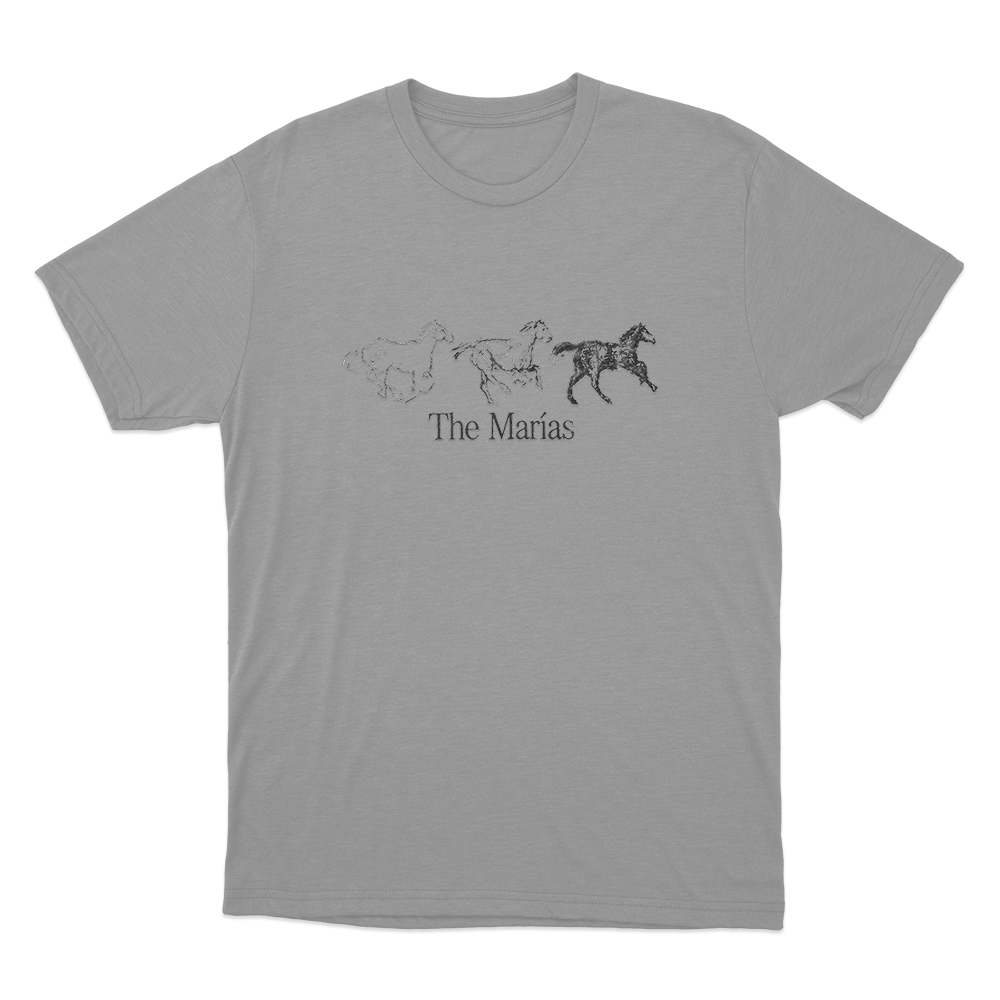 The Marias Horse Unisex T Shirt Grey The Marias Horse Unisex T Shirt Grey