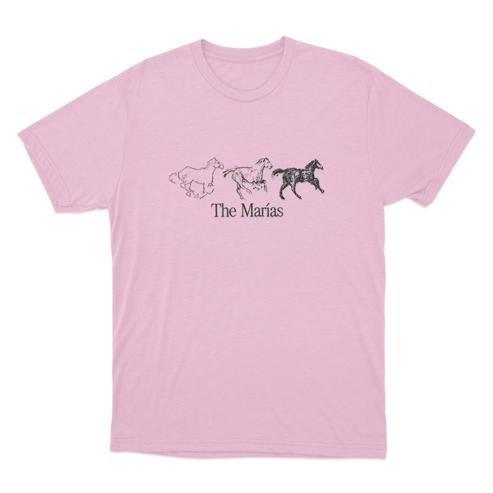 The Marias Horse Unisex T Shirt Pink The Marias Horse Unisex T Shirt Pink