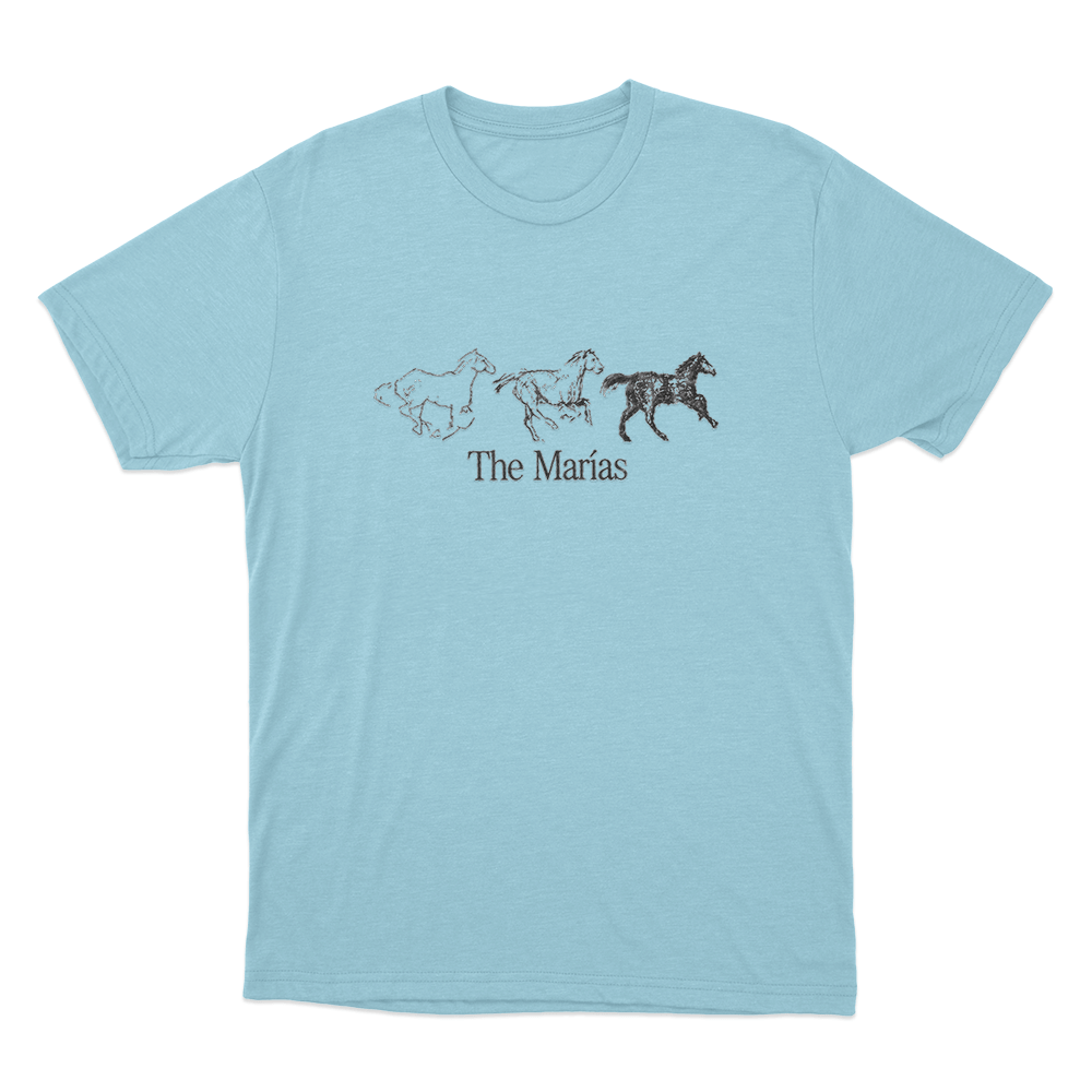 The Marias Horse Unisex T Shirt Sky Blue The Marias Horse Unisex T Shirt Sky Blue